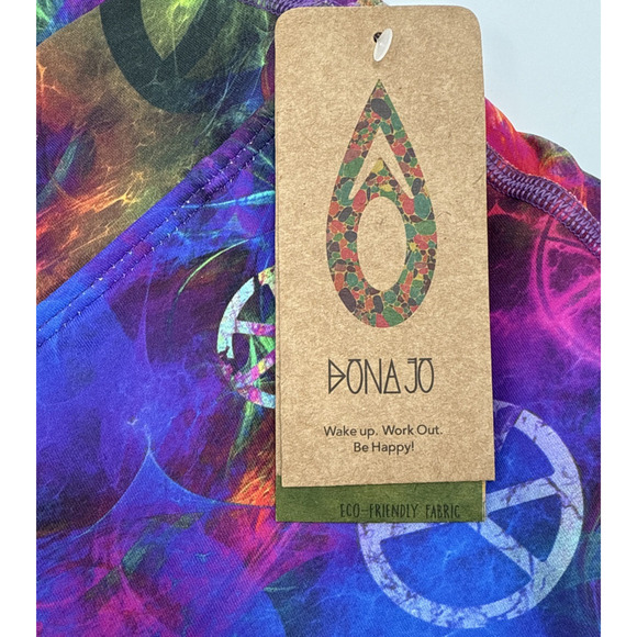 Dona Jo Skort Skirt Womens 2 Multicolor Peace Tennis Pickleball - Picture 5 of 11